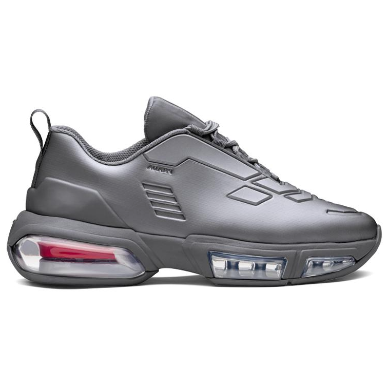PRADA Collision Casual Shoes Women's Low-Top Gray White Steel
