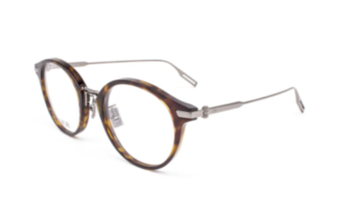 DIOR Acetate Irregular Shape Eyeglass Frames Men's Brown