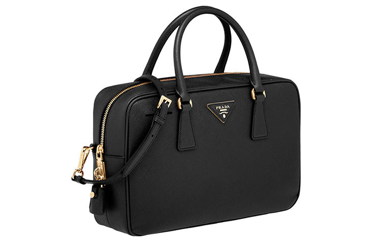 PRADA Cow Leather Handbag Women's Black