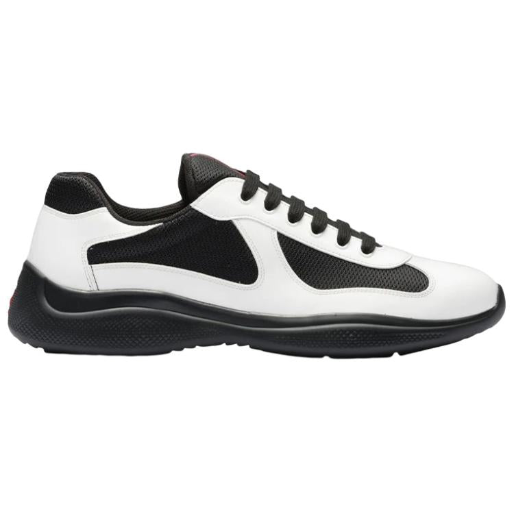 PRADA Cushioning Low-Top Sports Casual Shoes Men's Black White