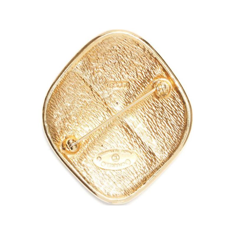 CHANEL 1970 1980 Gold Plated Matelasse Diamond Clip On Earrings Costume Earrings