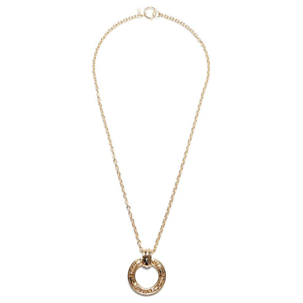 CHANEL 1980s Logo Chain Necklace