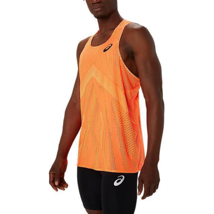 ASICS Actibreeze Singlet Logo Vest 'Sunrrise Red Safety Yellow' 2091A682-601