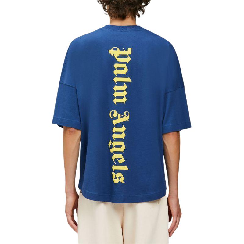 Palm Angels NS Logo Over T-Shirt 'Blue White' PMAA002C99JER0074601