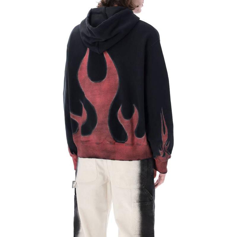 HERON PRESTON Heron Law Flames Hoodie 'Black Red' HMBB024S23JER0061025