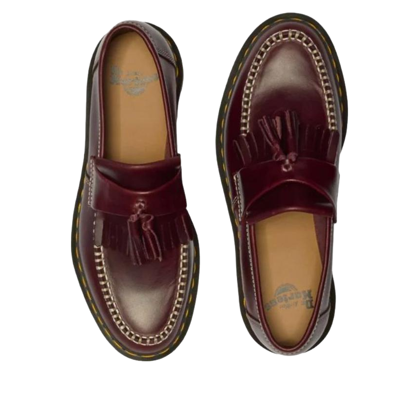 (WMNS) Dr. Martens Adrian Tassel Orleans Leather Loafers 'Cherry Red' 42849600