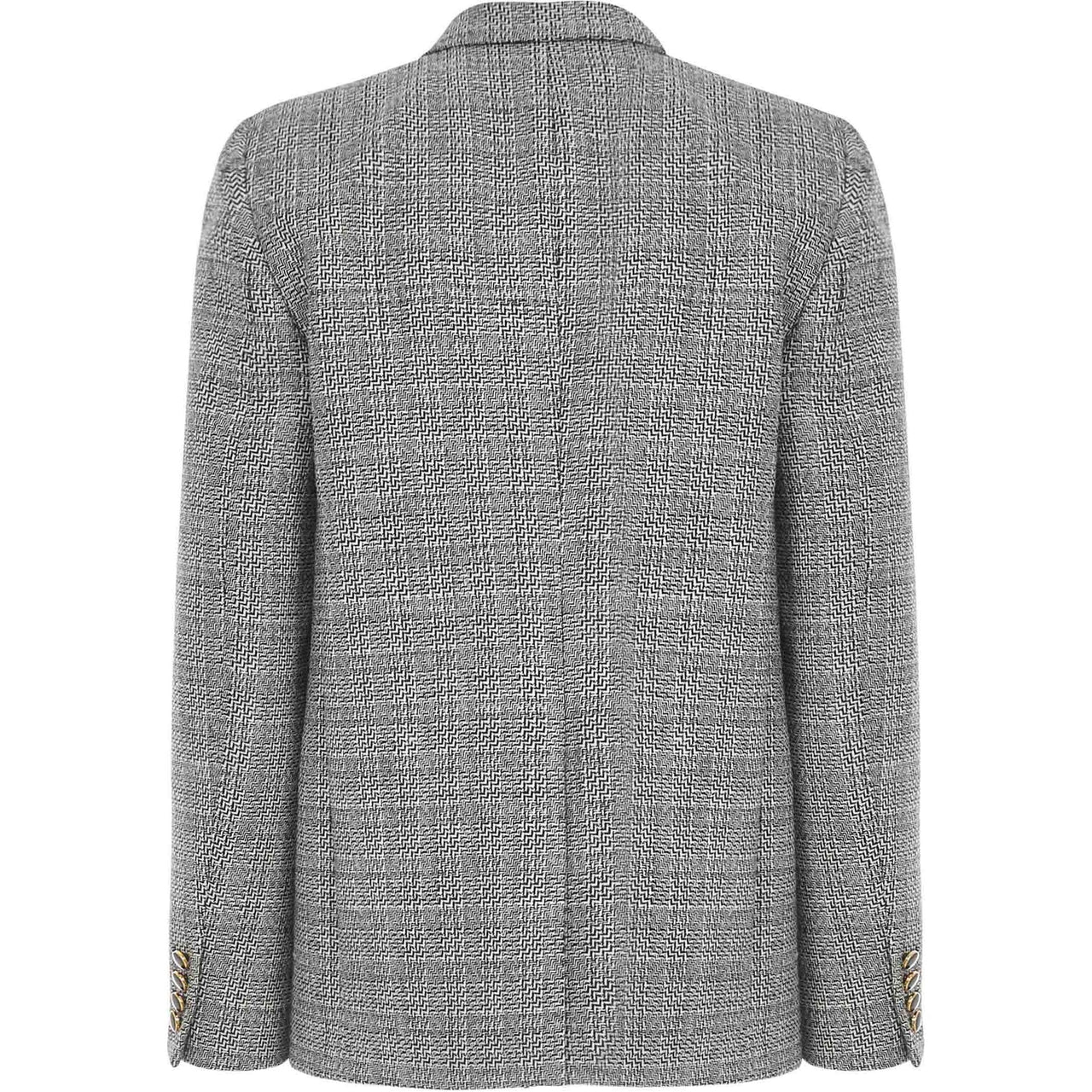 SAINT LAURENT Deconstructed Check Double breasted Blazer