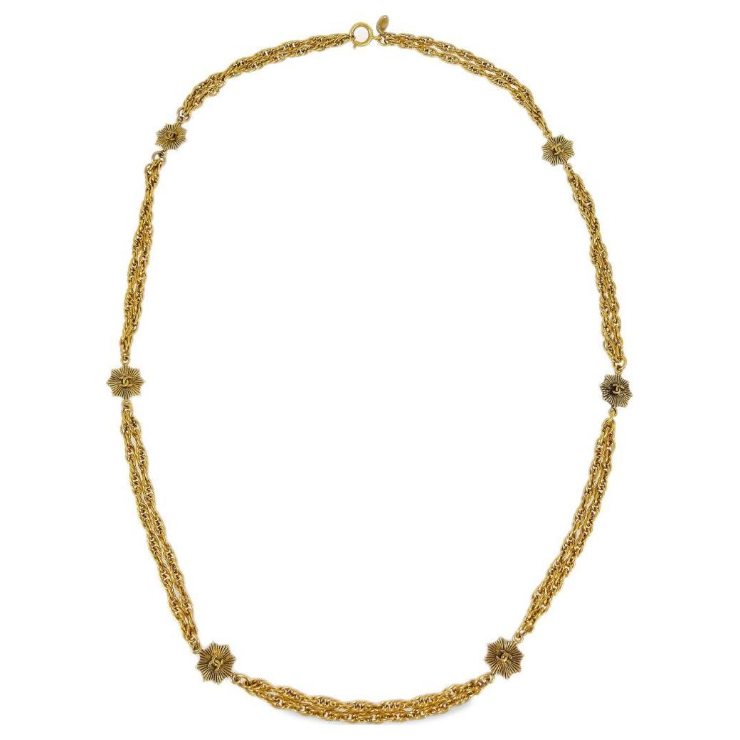 CHANEL 1984 Cc Wheat-chain Necklace