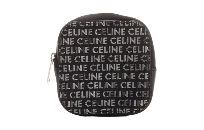 CELINE Cow Leather Wallet Men's Black
