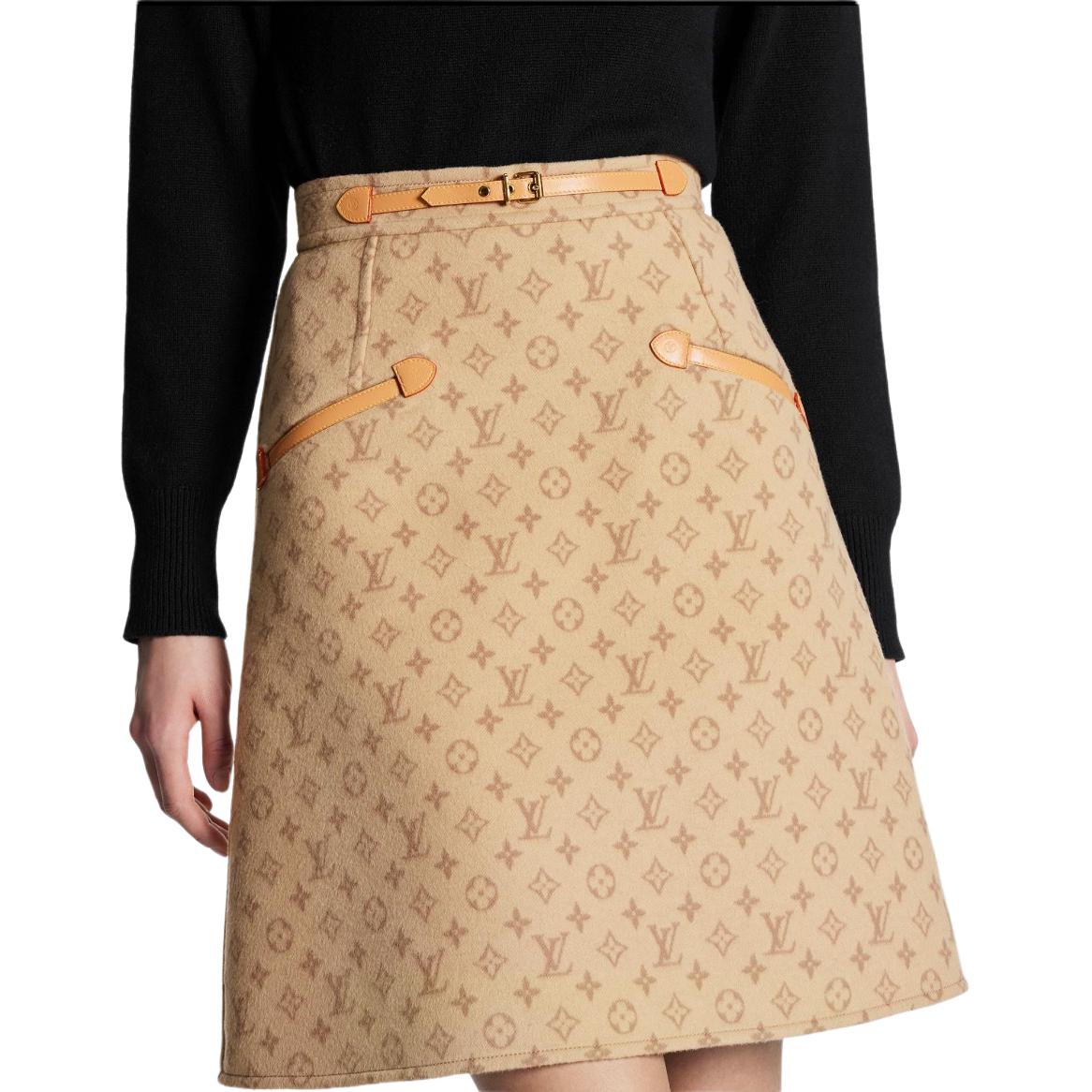 LOUIS VUITTON Casual Short Skirts Women's Khaki