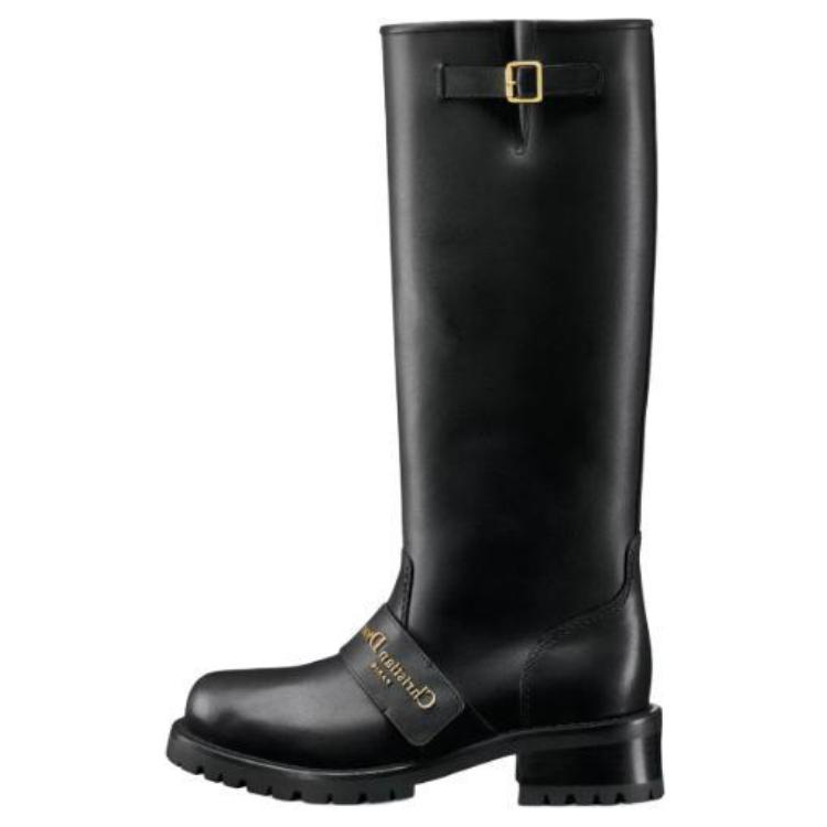 DIOR D-Quest Knee-high Boots 4.5cm Women's Black