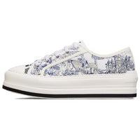 DIOR Walk'n'Dior Platform Shoes Low Top Skateboard Shoes Women's Dark Blue