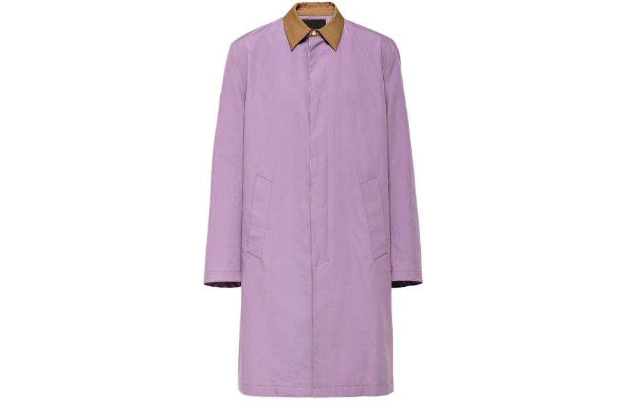 PRADA Cotton Raincoat Coats Men's Purple