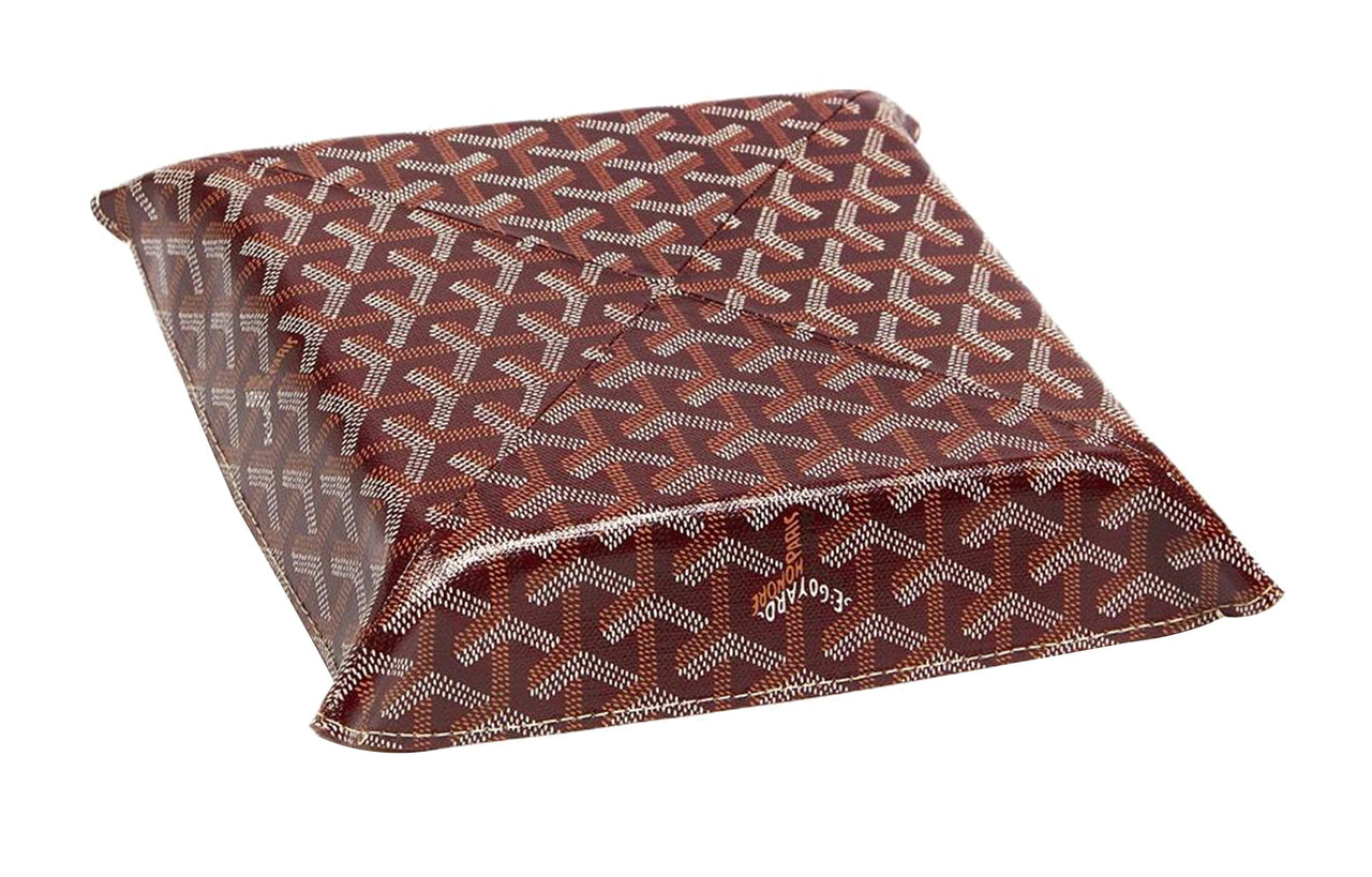 GOYARD Fourre Tout Canvas With Suede Calfskin Storage Bag Unisex Burgundy
