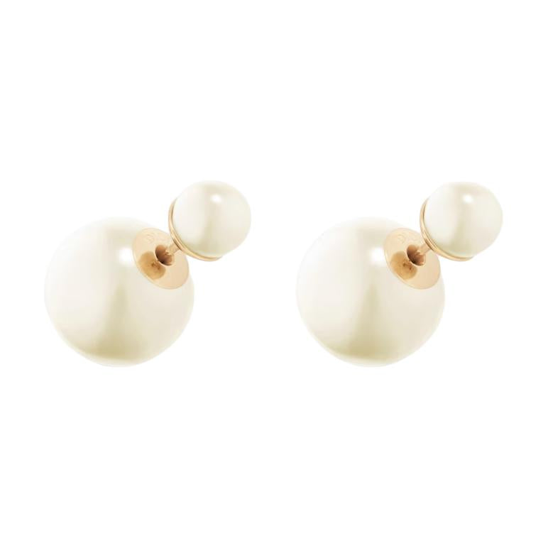 DIOR Metal Earrings Women's White