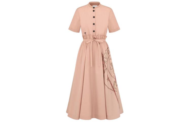 DIOR Short-Sleeved Dresses Women's Pink