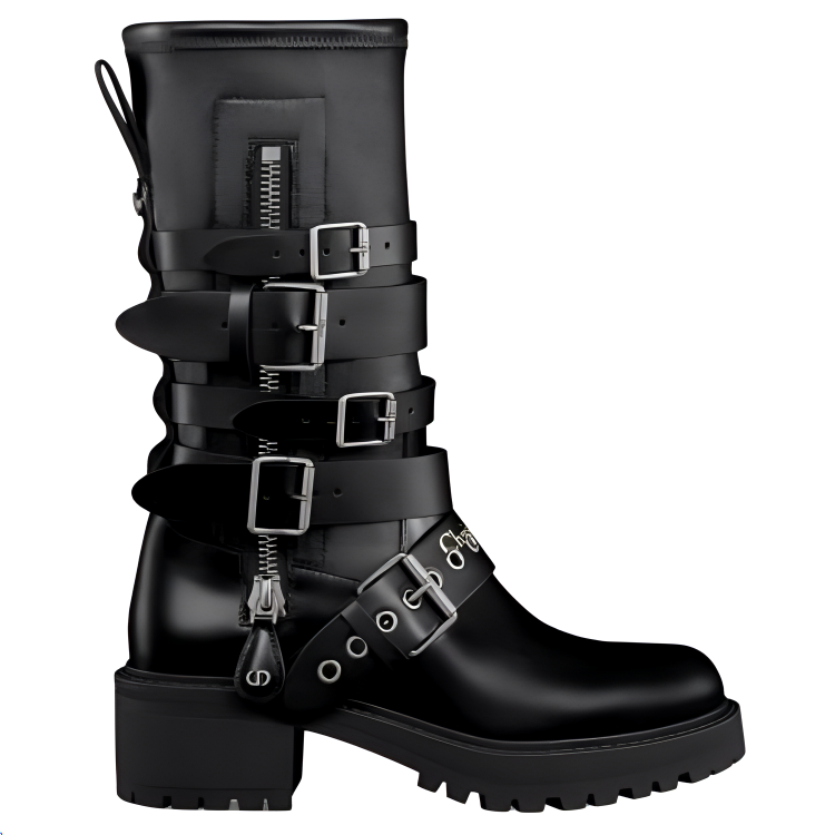 DIOR Zip Detailed Buckled Boots Women's
