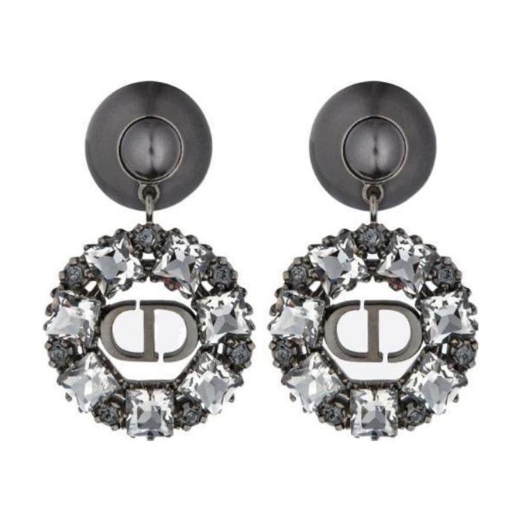 DIOR Metal Earrings Women's Gray