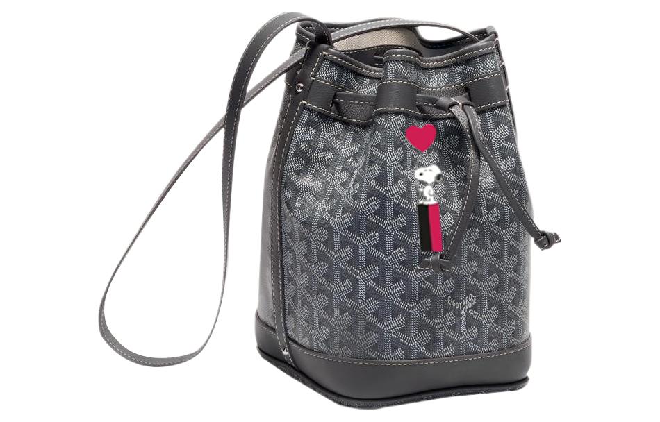 GOYARD Snoopy Co branded Petit Flot Canvas With Leather Bucket Bag, Shoulder Bag Women's