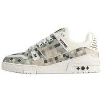 LOUIS VUITTON Trainer High-Top Skateboard Shoes Men's White