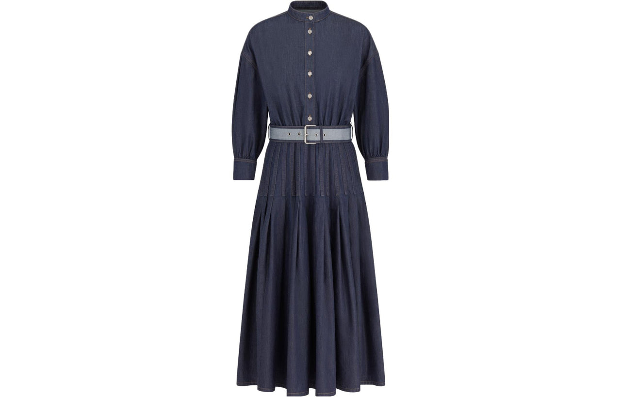 DIOR Long Sleeved Dress Women's Blue