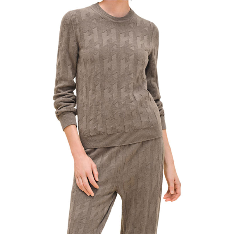 HERMES Sweater Women's Gray White