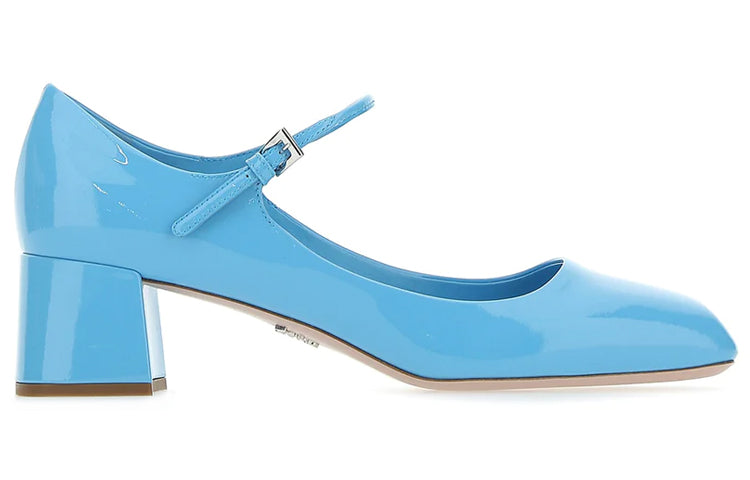 PRADA Chunky Heel High Heels Women's Blue