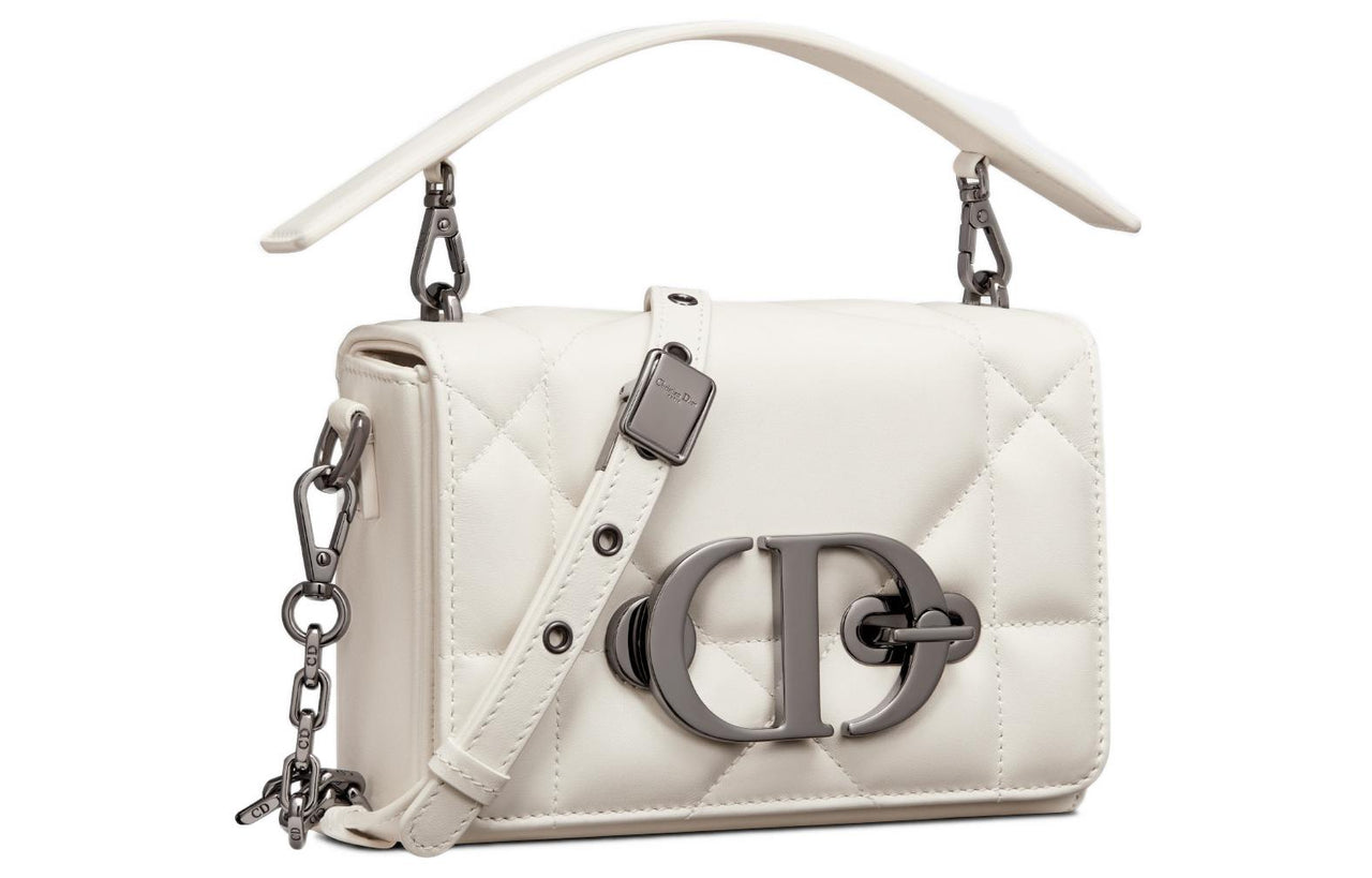 DIOR 30 Montaigne Collection Sheepskin Box Bag Monsoon Bag Shoulder Bag Crossbody Bag Handbag Regular Women's White