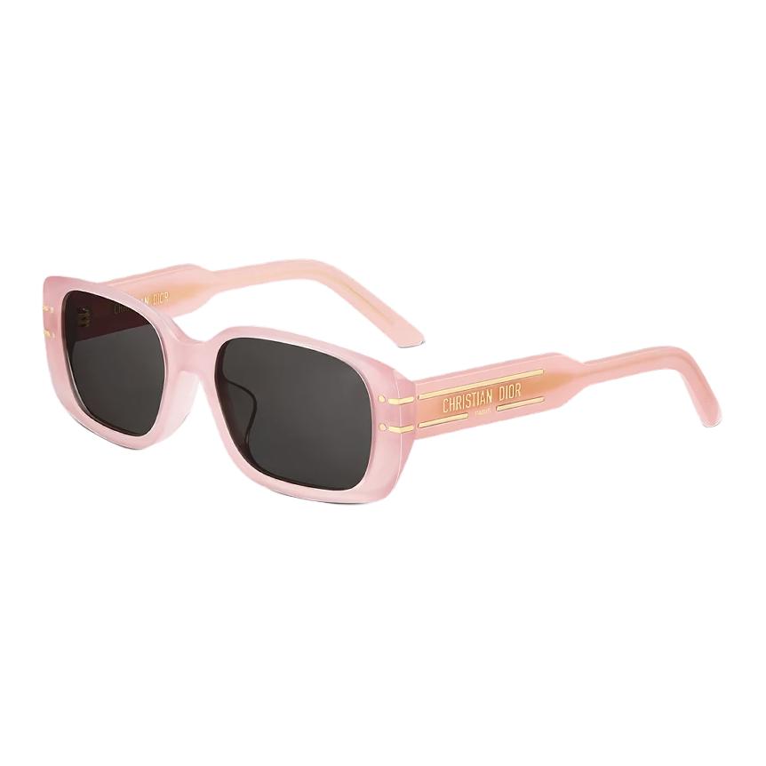 DIOR Acetate Metal Irregular Shape Sunglasses Women's Pink