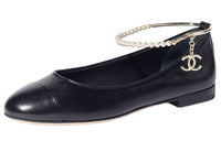 CHANEL Flat Shoes Casual Shoes Women's Black
