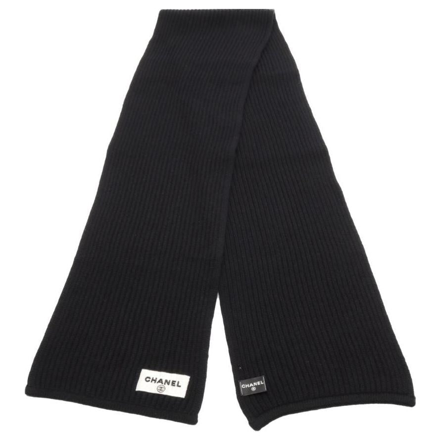 CHANEL 1986 1988 Logo embroidered Scarf