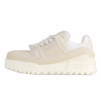 LOUIS VUITTON Trainer Maxi Low-Top Skateboard Shoes Unisex Ecru