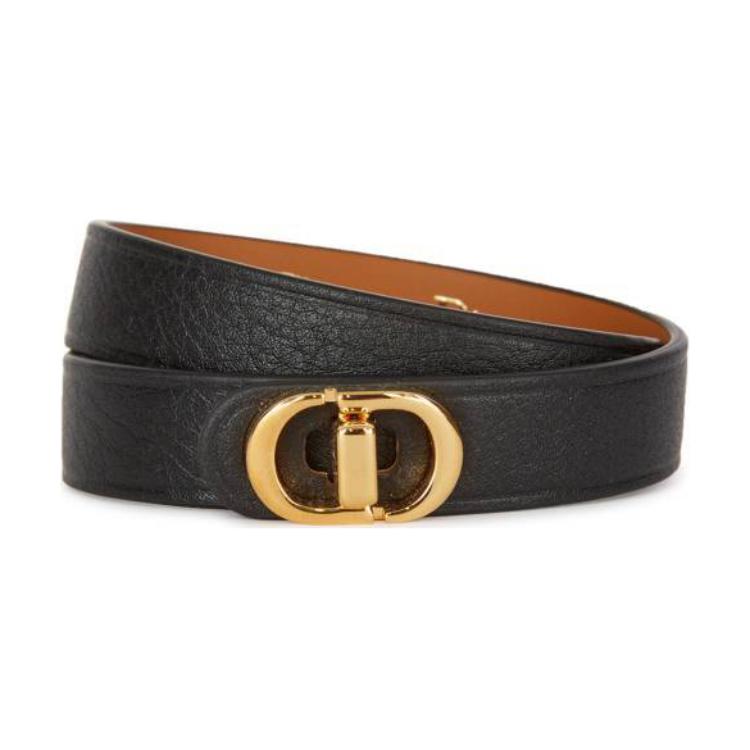 DIOR Leather Bracelets Women's Black