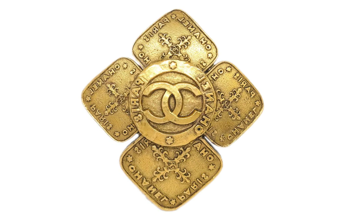 CHANEL 1986 1988 Coco Mark Brooch