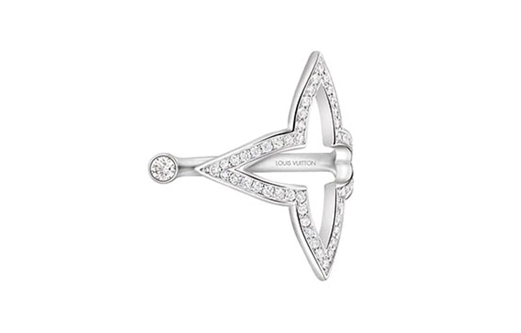 LOUIS VUITTON Ombre Blossom Open Ring White Gold And Diamonds