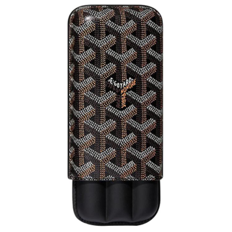 GOYARD Churchill Canvas With Leather Dog's Teeth Cigar Box Bag Merch Unisex Black