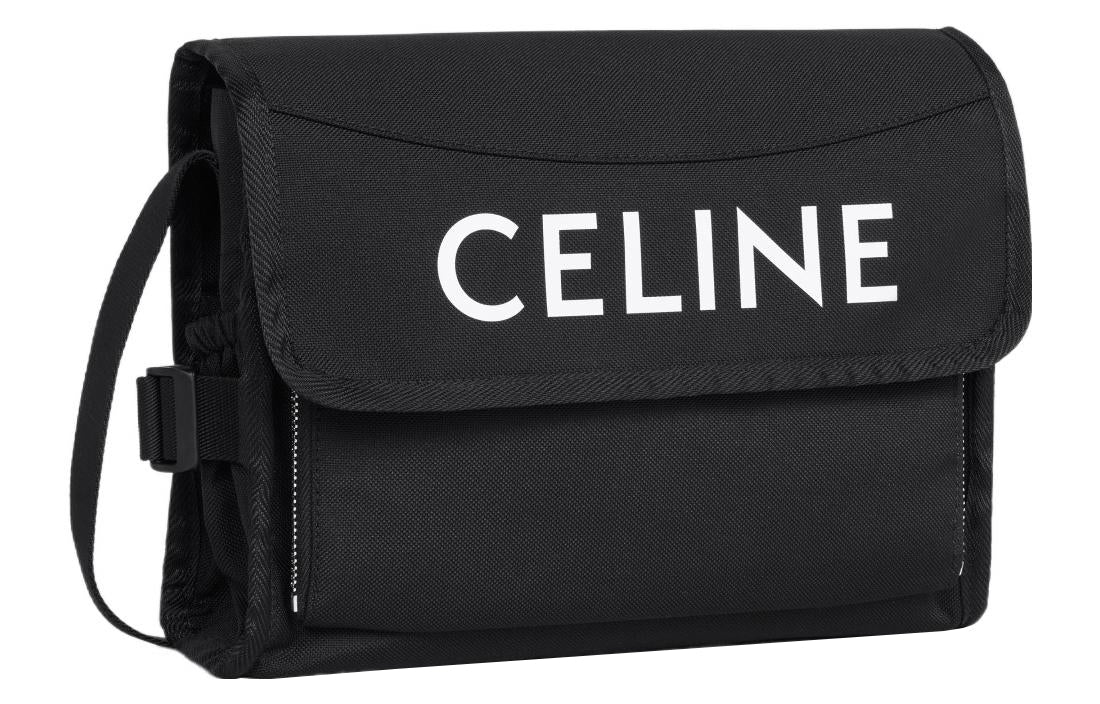 CELINE Fabric, Polyamide Messenger Bag, Crossbody Bag, Shoulder Bag Men's Black