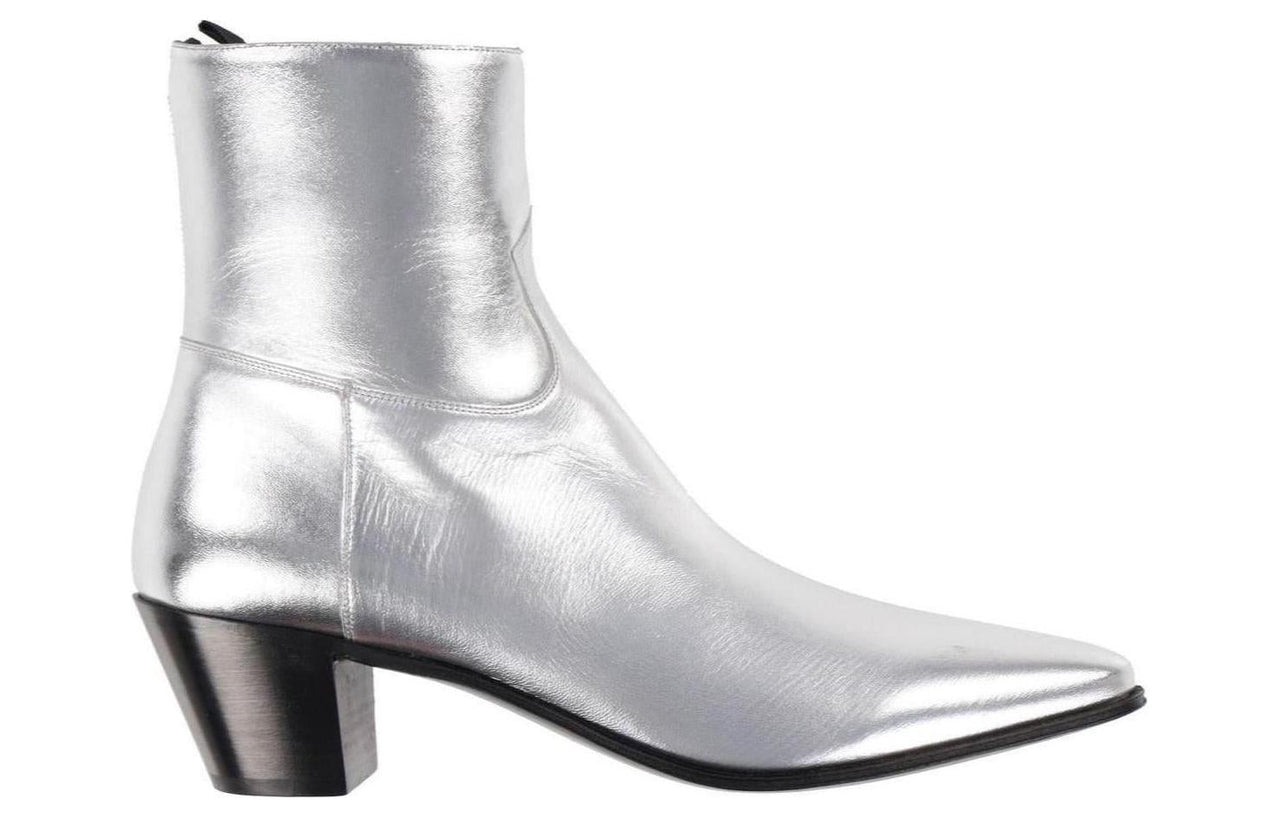 CELINE Ankle Boots Men's Silver