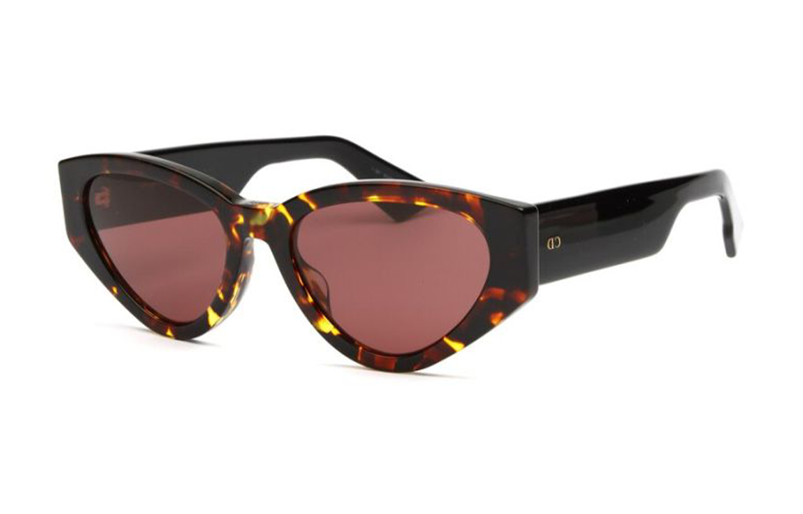 DIOR Acetate Cat Eye Sunglasses Women's Tortoiseshell