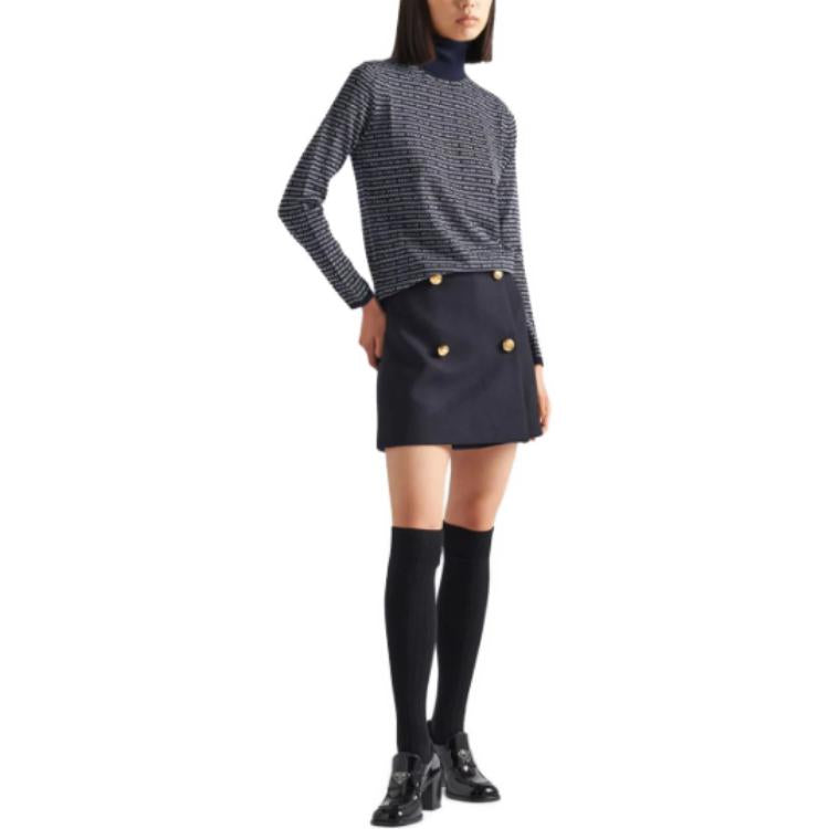 PRADA Casual Short Skirts Women's Blue