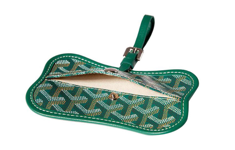 GOYARD Chien Gris Canvas With Leather Pet Bag Merch Unisex Green