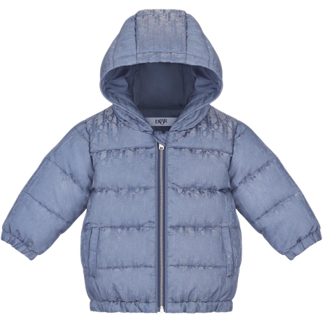 DIOR Down Jacket Gray Blue Infant And Toddler