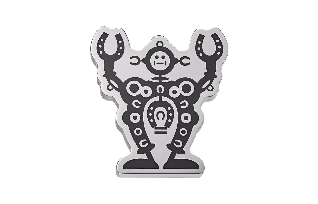 HERMES Metal Brooches Unisex Silver