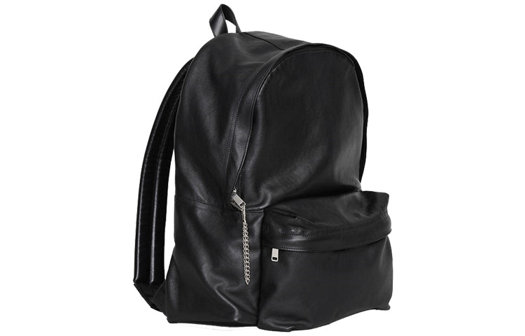 CELINE Cow Leather Backpack Medium Size Men's Black