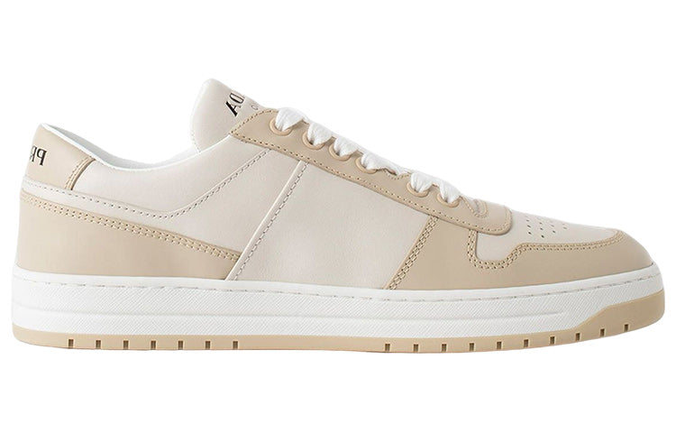 PRADA Downtown Leather Sneakers 'Beige' Women's
