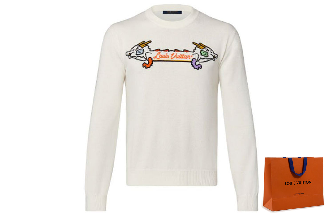 LOUIS VUITTON X Nigo Instaria Jacquard Graphic Cashmere Crewneck