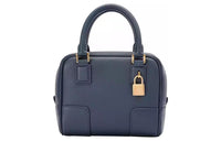 LOEWE Amazona 16 Square Top Handle Bag Onyx Blue
