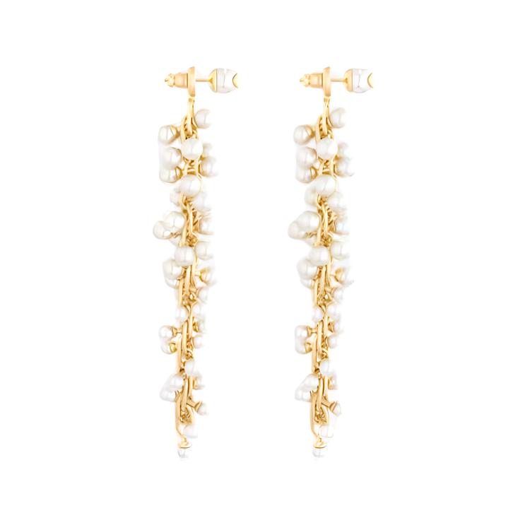 DIOR Resin, Metal Earrings Women's Gold