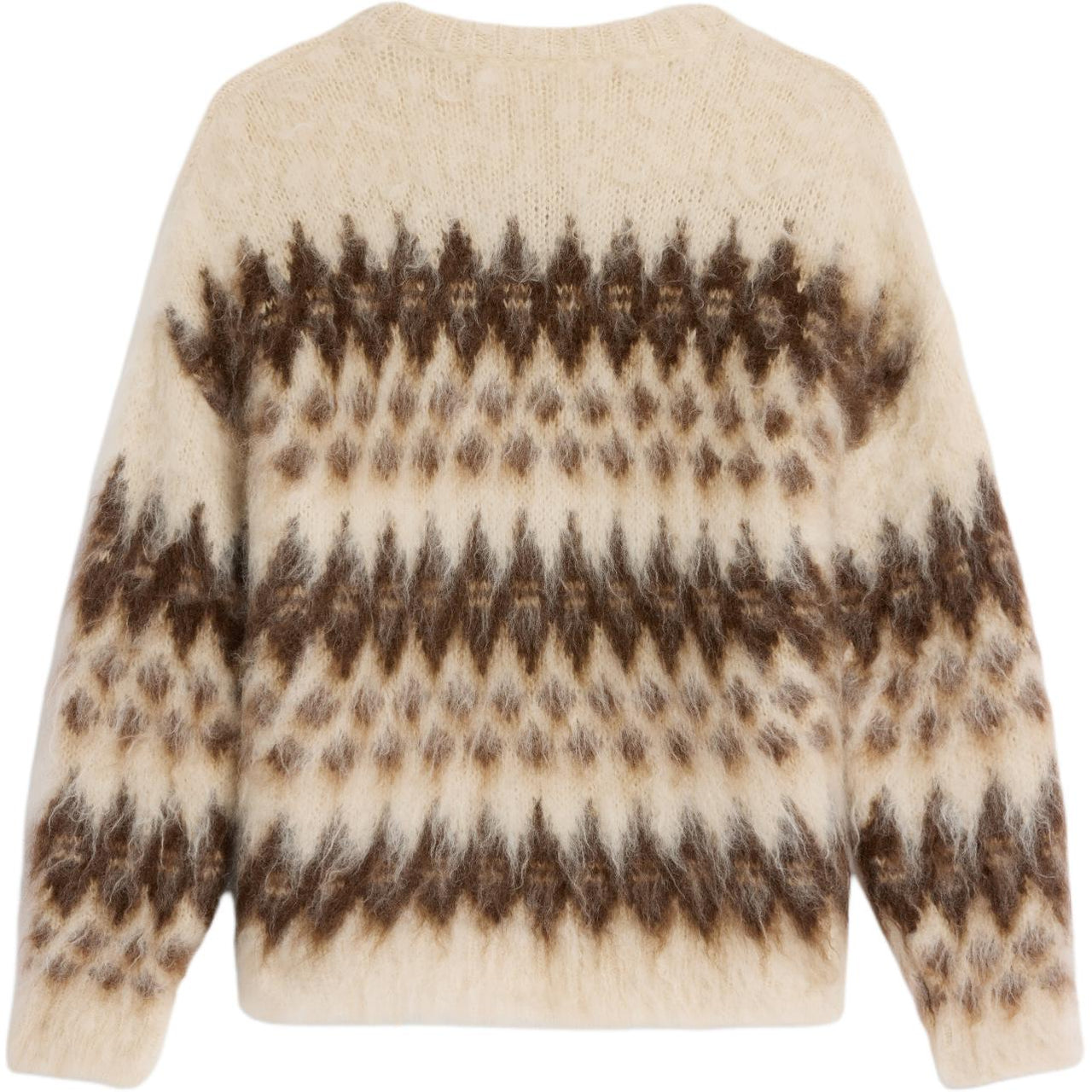 CELINE Crew Neck Sweater In Fair Isle Mohair