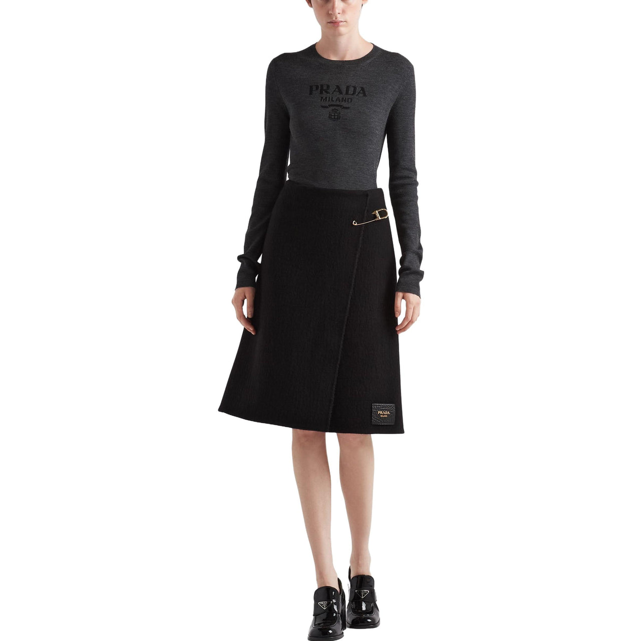 PRADA Casual Long Skirts Women's Black